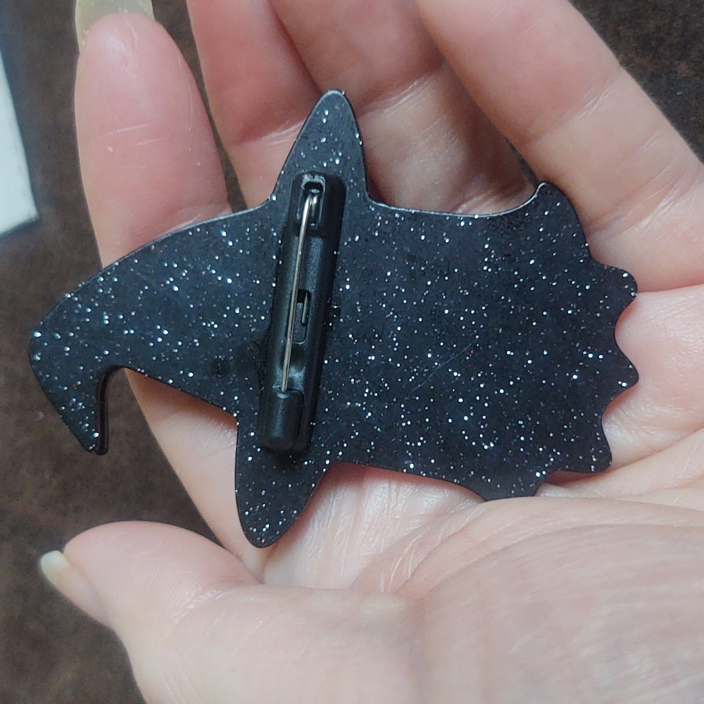 Acrylic Witch Brooch - Picture 2 of 3